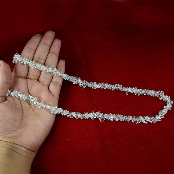 clear quartz chip mala sphatik mala