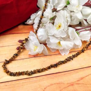 Tiger eye chip mala natural authentic tiger eye