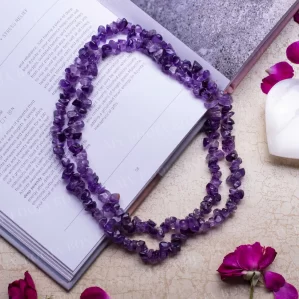 Amethyst chip mala natural stones