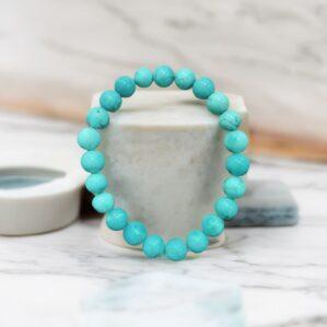 Turquoise stone bracelet firoza stone real gemstone