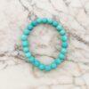 Turquoise stone bracelet firoza stone real gemstone