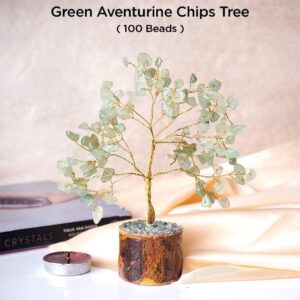 green aventurine crystal tree 100 beads