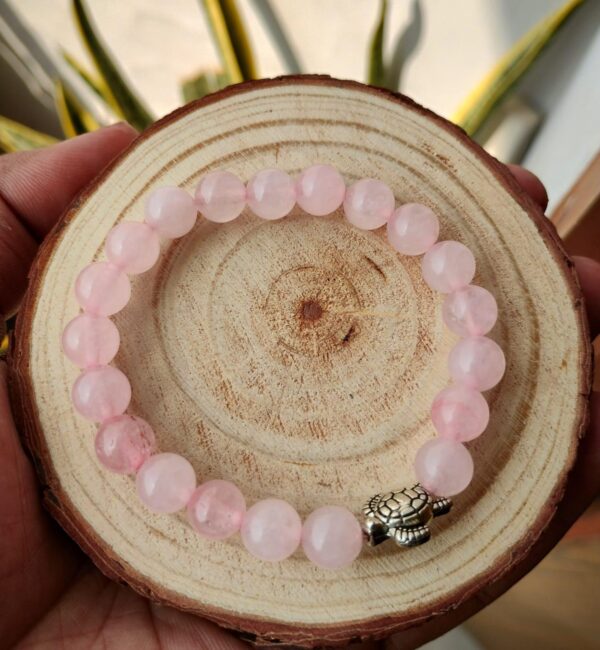 Rose Quartz Bracelet | himalaya rudraksha anusandhan kendra