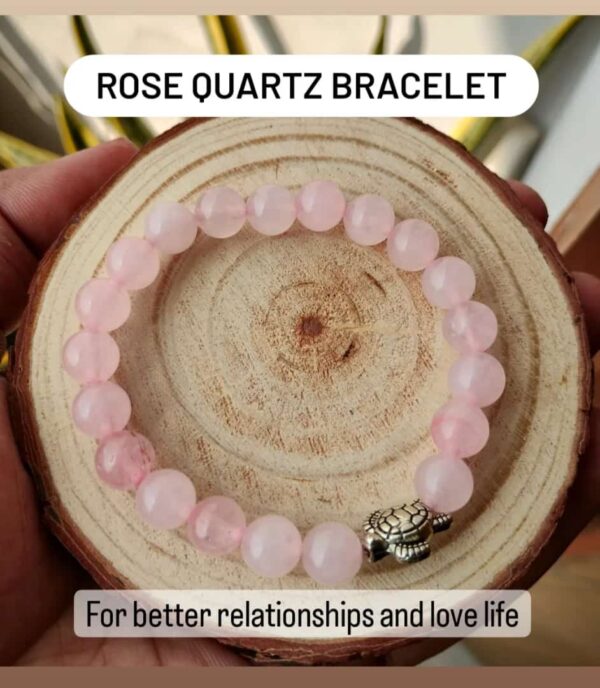 Rose quartz crystal bracelet genuine crystal bracelet