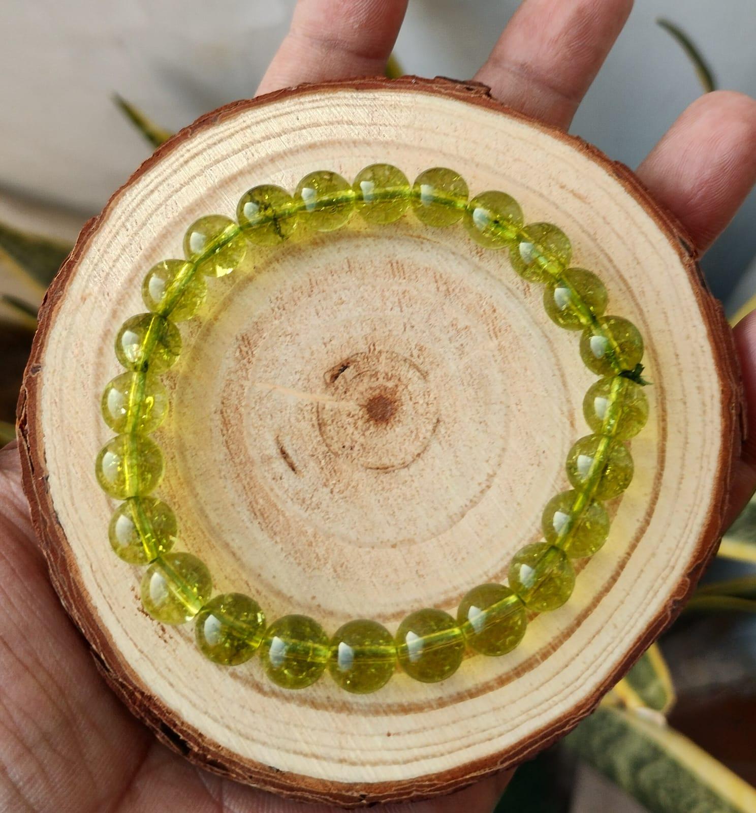 Peridot Chips Bracelet (Sugar Size Small Chips) - Remedywala