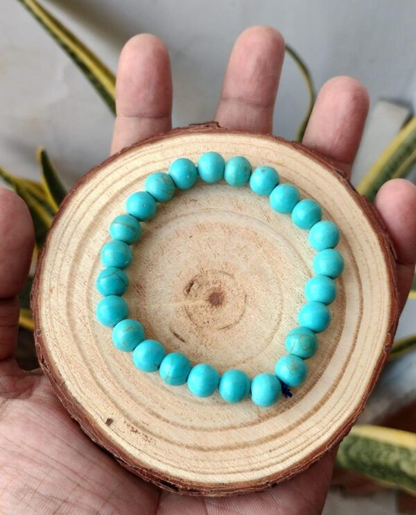 Turquoise stone bracelet firoza stone real gemstone 8mm beads