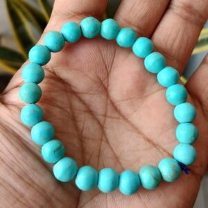 Turquoise stone bracelet firoza stone real gemstone