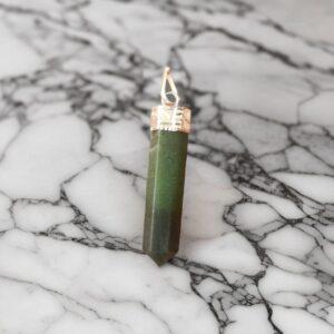 Green aventurine crystal pendant luck pendant