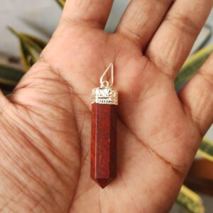 Red jasper pencil pendant