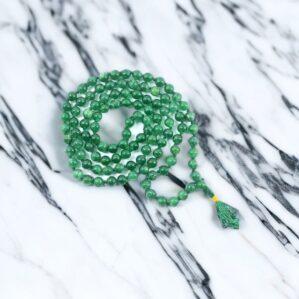 green aventurine crystal mala