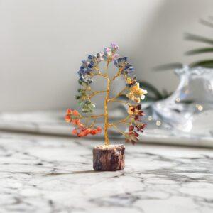 7 chakra crystal reiki tree