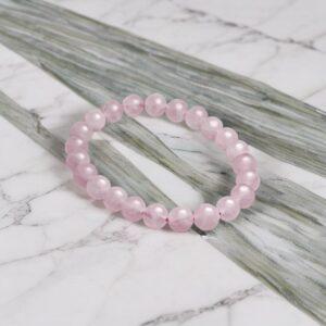 Rose quartz crystal bracelet genuine crystal bracelet