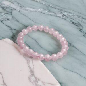 Rose quartz crystal bracelet genuine crystal bracelet