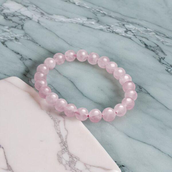 Rose quartz crystal bracelet genuine crystal bracelet