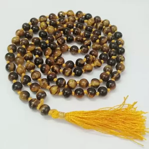 Tiger eye natural crystal mala