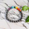 7 chakra crystal bracelet with lava stone