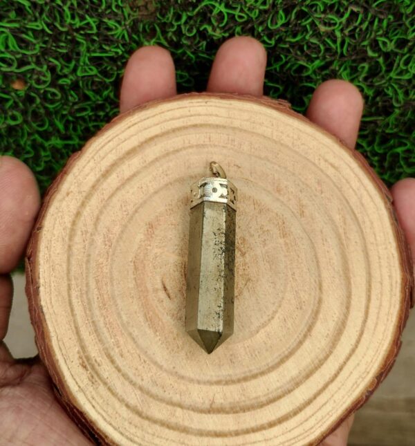 pyrite pencil pendant