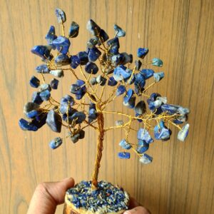 Original lapis lazuli stone tree 100 beads