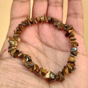 Tiger eye crystal chip bracelet