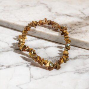 Tiger eye crystal chip bracelet