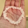 Rose quartz crystal chip bracelet