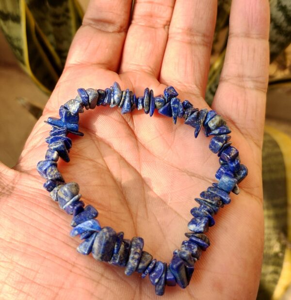 original lapis lazuli stretchable chip bracelet