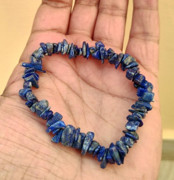 original lapis lazuli stretchable chip bracelet