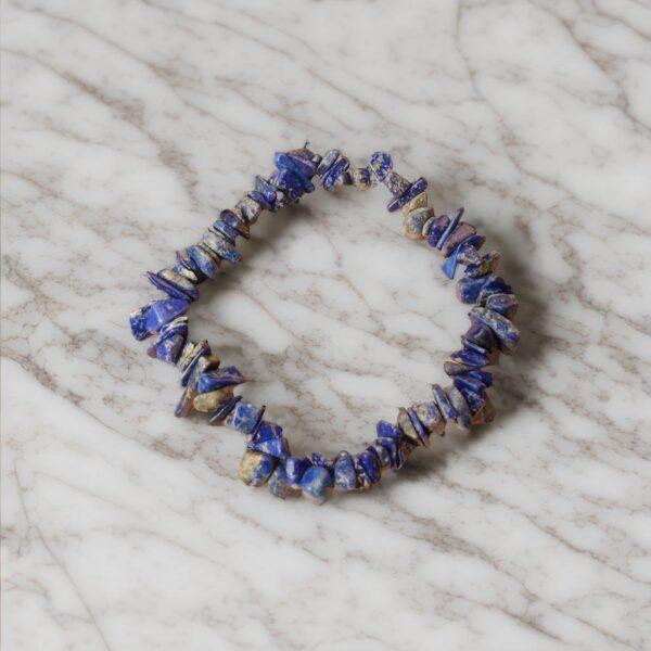 original lapis lazuli stretchable chip bracelet