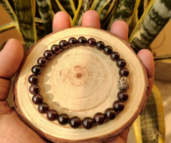 original red garnet stone bracelet