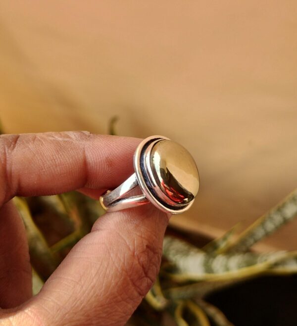 Natural and original certified pyrite ring adjustable