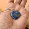 natural and original lapis lazuli crystal heart pendant