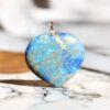 natural and original lapis lazuli crystal heart pendant