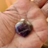 natural and original amethyst crystal heart pendant