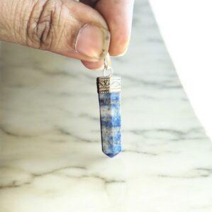 Original Lapis lazuli crystal pencil pendant